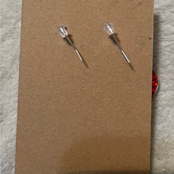 Pumpkin pie Rhinestones Handcrafted earrings - Picture 2 of 6